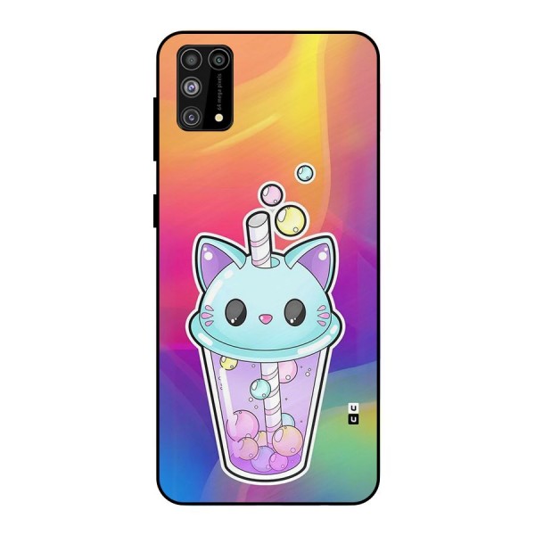 Cat Drink Metal Back Case for Galaxy F41