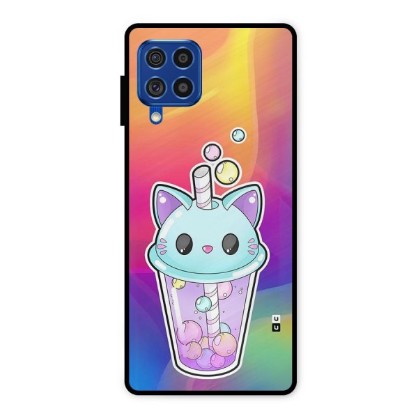 Cat Drink Metal Back Case for Galaxy F62