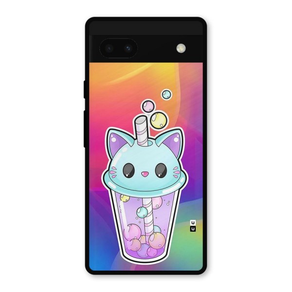 Cat Drink Metal Back Case for Google Pixel 6a