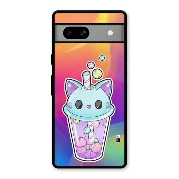 Cat Drink Metal Back Case for Google Pixel 7a