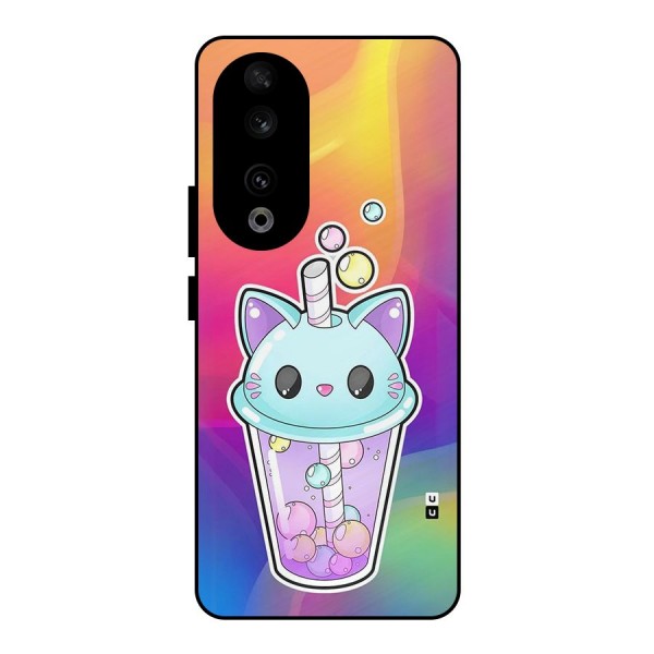 Cat Drink Metal Back Case for Honor 90