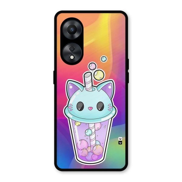 Cat Drink Metal Back Case for Oppo A78