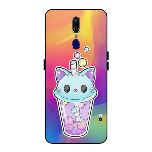 Cat Drink Metal Back Case for Oppo F11