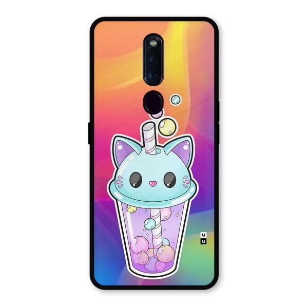 Cat Drink Metal Back Case for Oppo F11 Pro