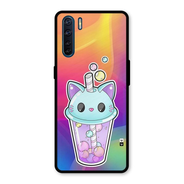 Cat Drink Metal Back Case for Oppo F15