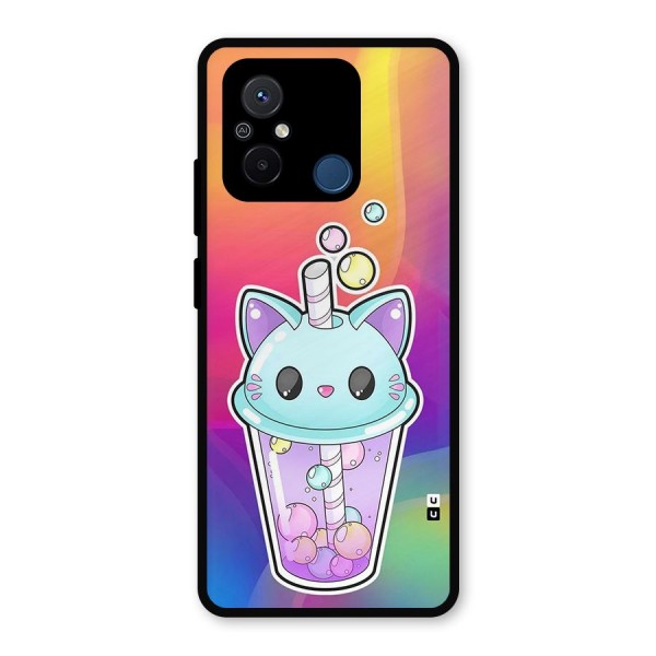 Cat Drink Metal Back Case for Poco C55