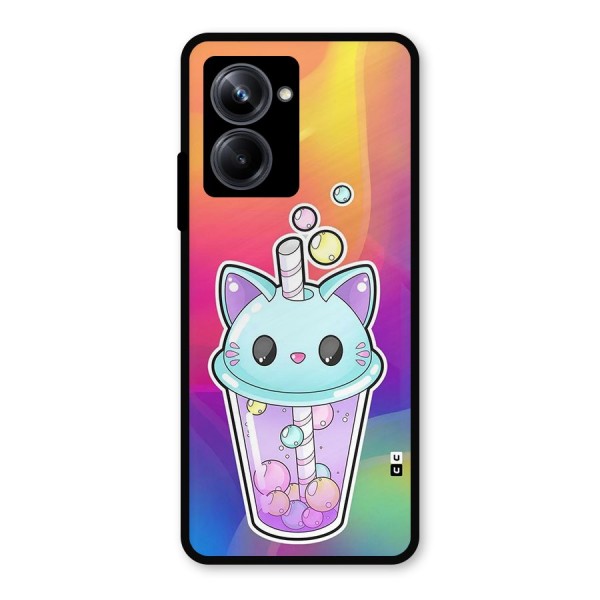 Cat Drink Metal Back Case for Realme 10 Pro