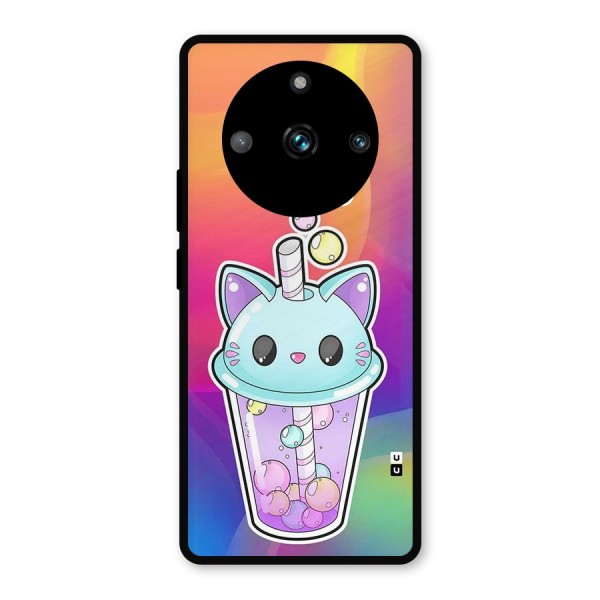 Cat Drink Metal Back Case for Realme 11 Pro