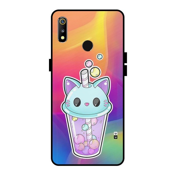 Cat Drink Metal Back Case for Realme 3