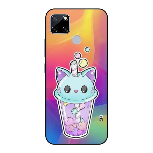 Cat Drink Metal Back Case for Realme Narzo 20