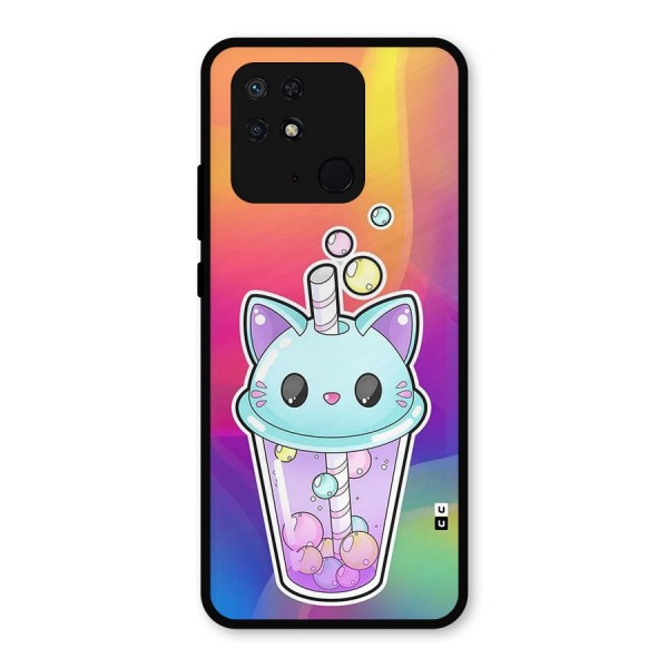 Cat Drink Metal Back Case for Redmi 10