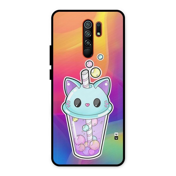 Cat Drink Metal Back Case for Redmi 9 Prime