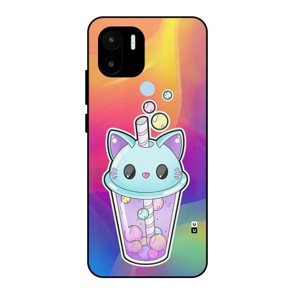 Cat Drink Metal Back Case for Redmi A1 Plus
