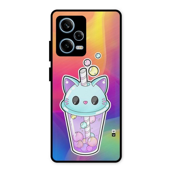 Cat Drink Metal Back Case for Redmi Note 12 Pro