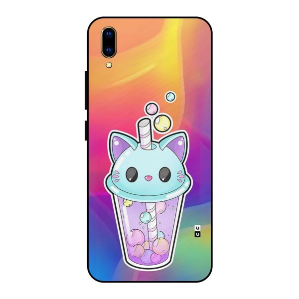 Cat Drink Metal Back Case for Vivo V11 Pro