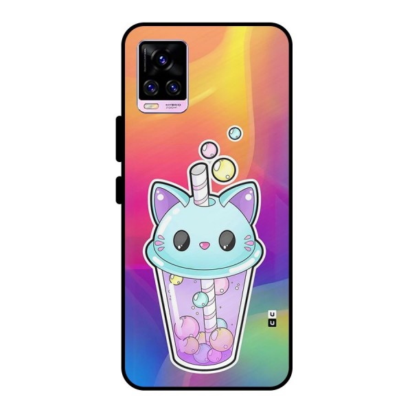 Cat Drink Metal Back Case for Vivo V20 Pro