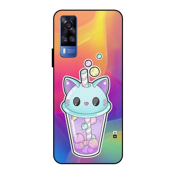 Cat Drink Metal Back Case for Vivo Y51