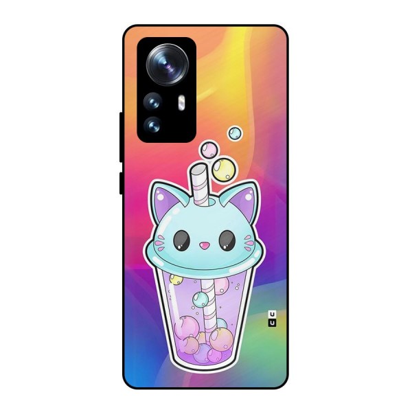 Cat Drink Metal Back Case for Xiaomi 12 Pro