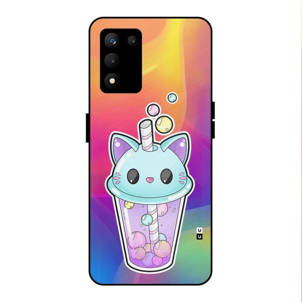 Cat Drink Metal Back Case for realme 9 5G SE