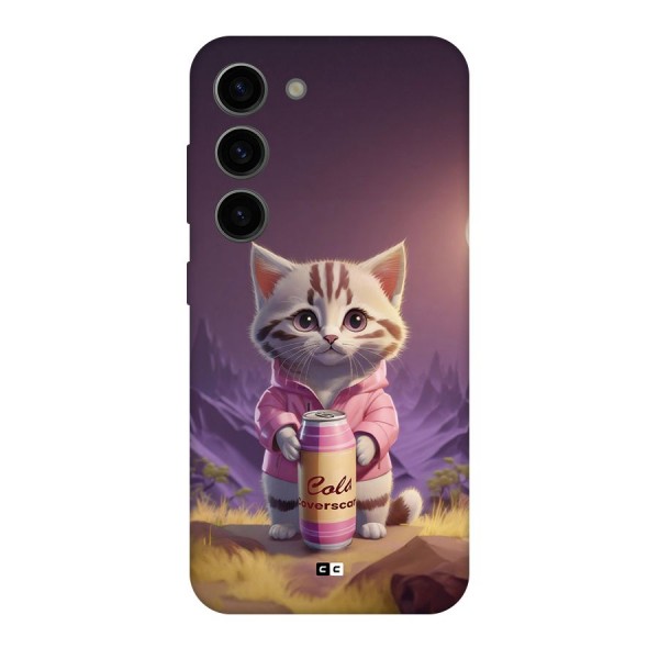 Cat Holding Can Back Case for Galaxy S23