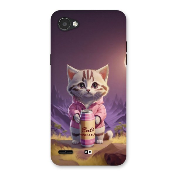 Cat Holding Can Back Case for LG Q6