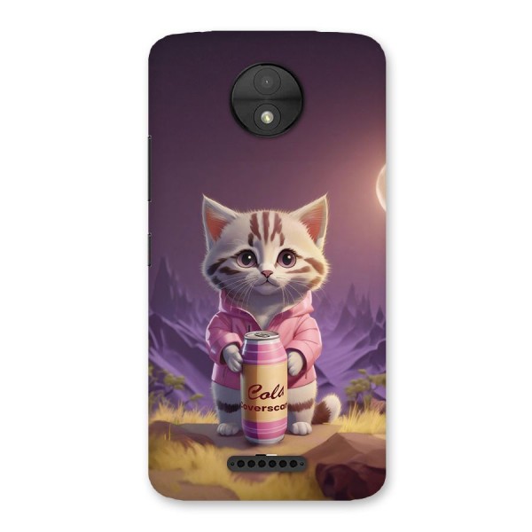 Cat Holding Can Back Case for Moto C