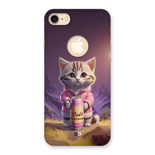 Cat Holding Can Back Case for iPhone 8 Logo Cut