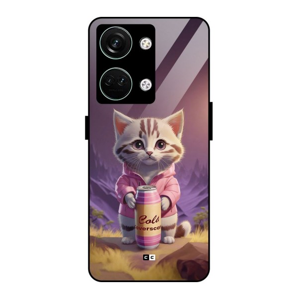 Cat Holding Can Glass Back Case for Oneplus Nord 3