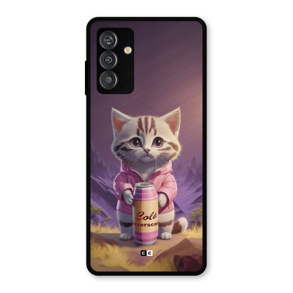 Cat Holding Can Metal Back Case for Galaxy F13