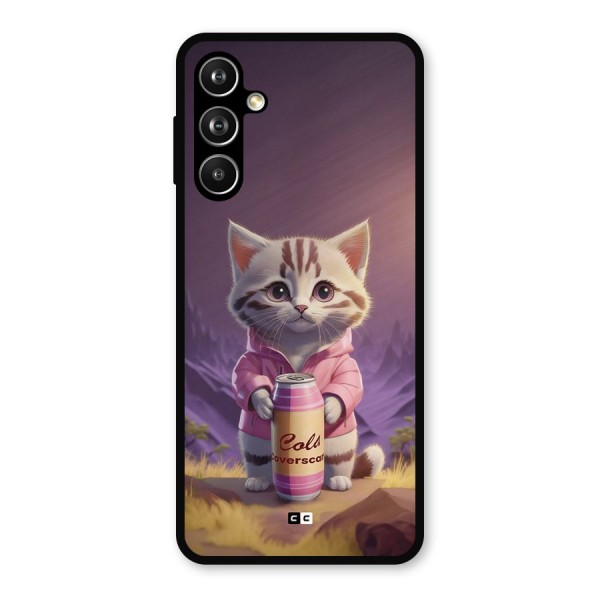 Cat Holding Can Metal Back Case for Galaxy F54