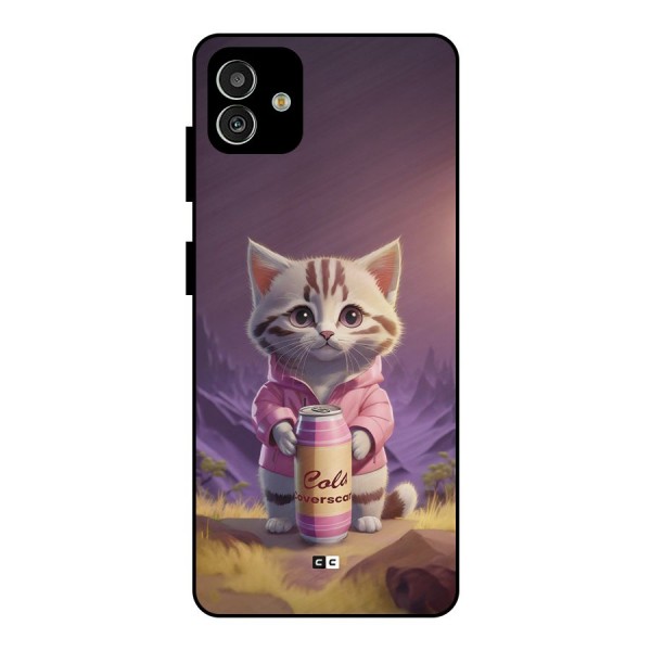 Cat Holding Can Metal Back Case for Galaxy M13 5G