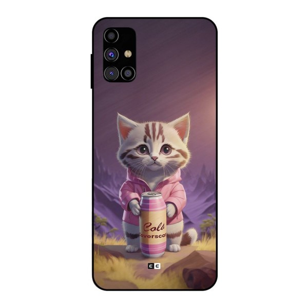 Cat Holding Can Metal Back Case for Galaxy M31s