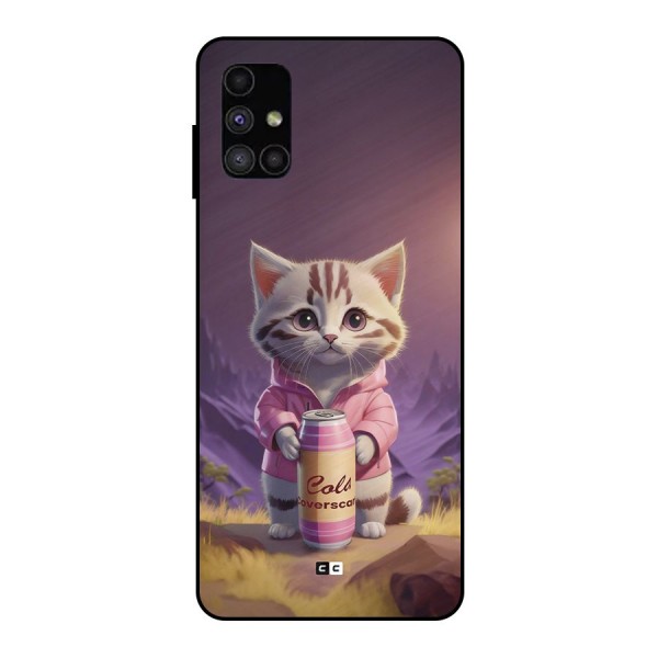 Cat Holding Can Metal Back Case for Galaxy M51