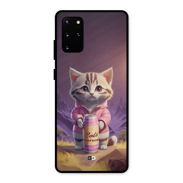 Cat Holding Can Metal Back Case for Galaxy S20 Plus