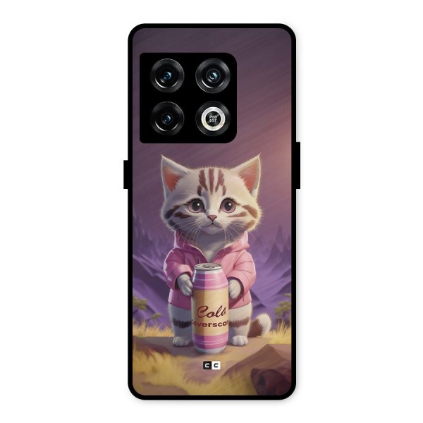 Cat Holding Can Metal Back Case for OnePlus 10 Pro 5G