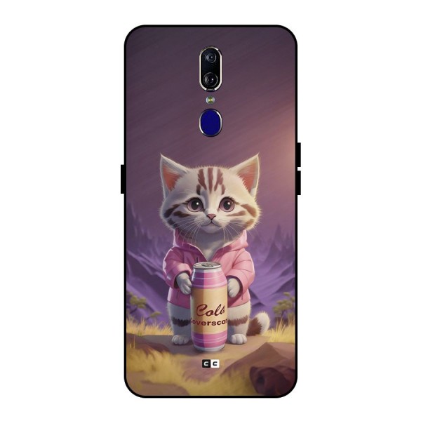 Cat Holding Can Metal Back Case for Oppo F11