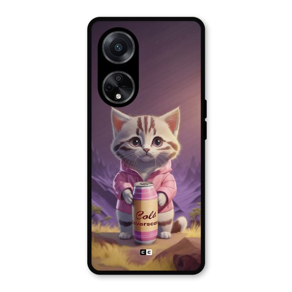 Cat Holding Can Metal Back Case for Oppo F23