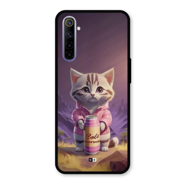 Cat Holding Can Metal Back Case for Realme 6