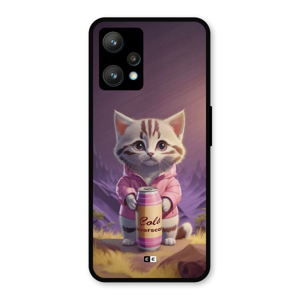 Cat Holding Can Metal Back Case for Realme 9