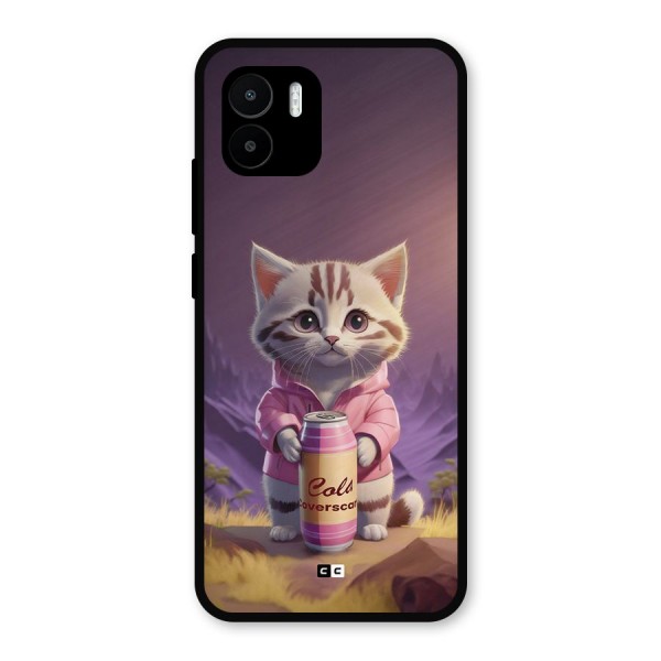 Cat Holding Can Metal Back Case for Redmi A1