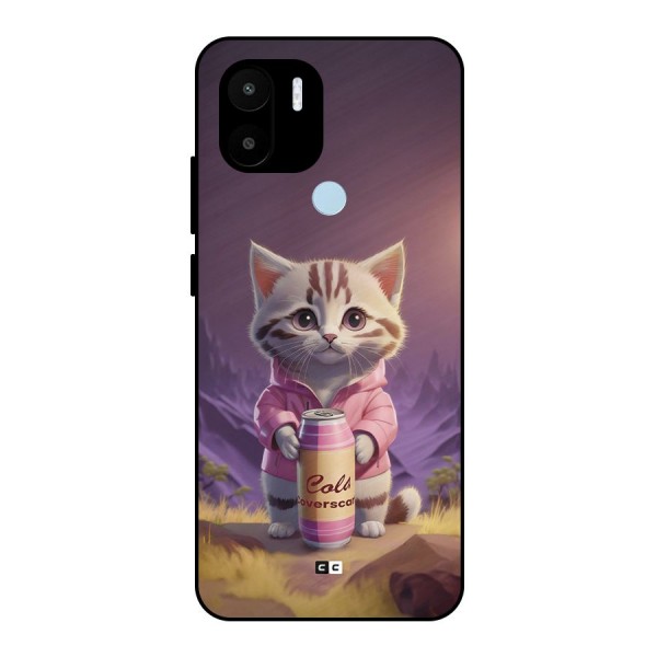 Cat Holding Can Metal Back Case for Redmi A1 Plus