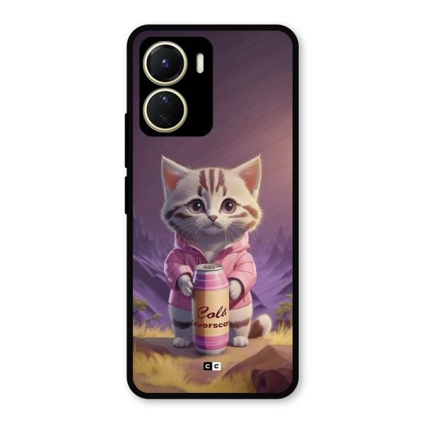 Cat Holding Can Metal Back Case for Vivo Y56