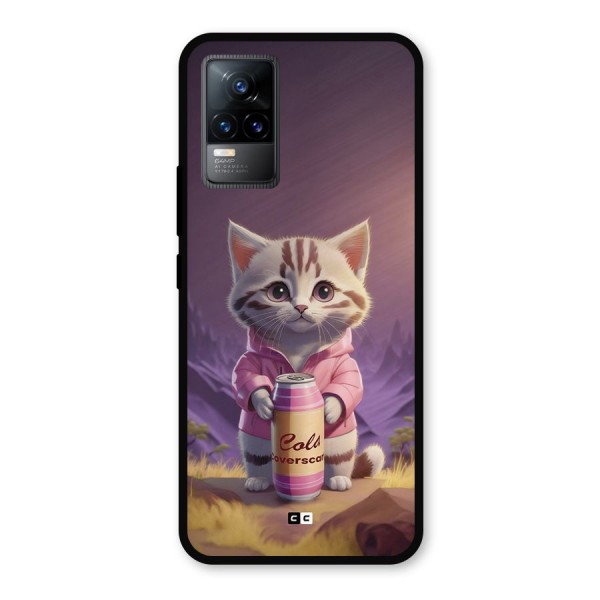 Cat Holding Can Metal Back Case for Vivo Y73