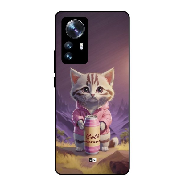 Cat Holding Can Metal Back Case for Xiaomi 12 Pro