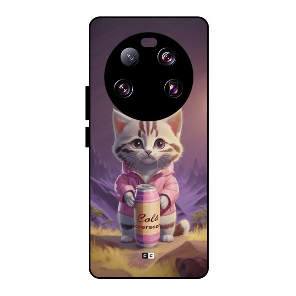 Cat Holding Can Metal Back Case for Xiaomi 13 Ultra