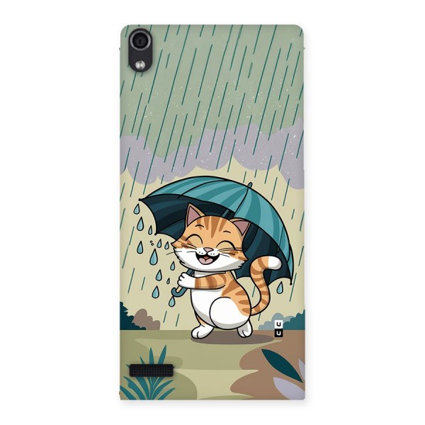 Cat In Rain Back Case for Ascend P6