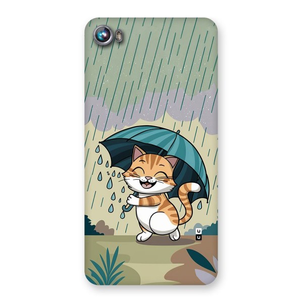 Cat In Rain Back Case for Canvas Fire 4 (A107)