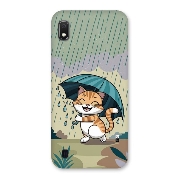 Cat In Rain Back Case for Galaxy A10