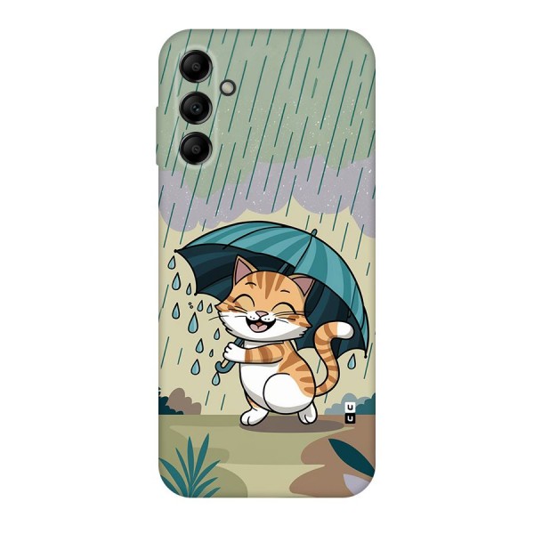 Cat In Rain Back Case for Galaxy A14 5G