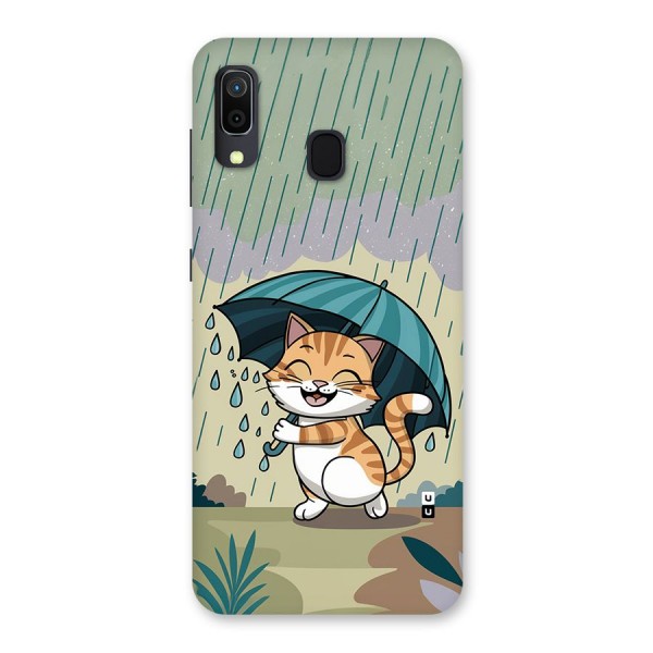 Cat In Rain Back Case for Galaxy A20